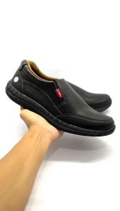 SEPATU KULIT PRIA SLIP ON JUNKY J10 KASUAL KERJA