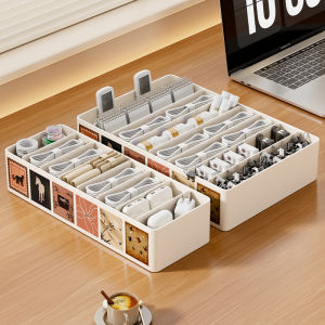 evesigar | Large Capacity Charger Cable Organizer Data Cable Head Partition Storage Box