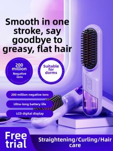 MONLEYTA | Wireless Negative Ion Portable Straight & Curl Hair Styler