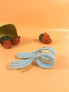 Mumystation 2pcs/set Training Spoon & Fork Sendok Garpu Makan Anak Bayi Anti Slip Sendok Garpu Set Anak