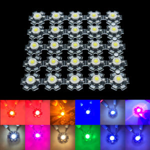 High-Power LED Chips 1W 3W 5W Bright Light Beads with Aluminum Base Warm White Light Source for Electronic Components Market