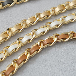 New Fashion Woman Bag Accessory Detachable Candy Metal Leather Chains Luxury Neck Straps Women Cute Bag Long Shoulder Cross body Chains