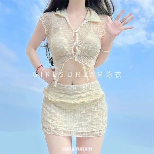 ชุดว่ายน้ำสตรี 2025 ชุดว่ายน้ำบิกินี่สไตล์ใหม่สุดฮอต เซ็ตสามชิ้นเซ็กซี่สุดหรูหรา ชายหาด วันหยุด ชุดว่ายน้ำแยกส่วน เอวกลาง