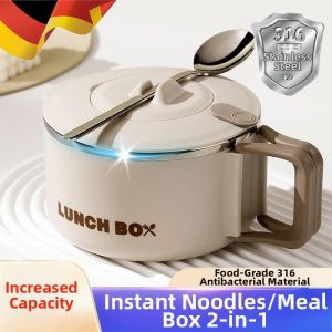 LUTUMEI | Stainless Steel 316 Thermos Food Bowl Large Capacity