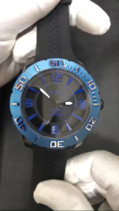MAX Legend Oversized Watches Blue-Black Steel Case Mens Silicone Strap Watch 52mm 5-MAX612