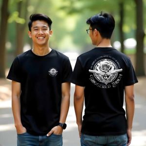 Baju Distro Kaos Atasan TRIGGERED BLOOM Bahan 24s tebal nyaman
