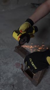 KEELAT Mini Cordless Angle Grinder Portable Battery Rechargeable  Wood Cutting Milling