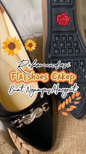 Flatshoes JISOO Elizha Wanita - Sepatu Sandal Balet Wanita Pita Rante Sol Karet NonSlip