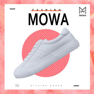 Mowa MOWA Internet Hot White Shoes Flats Women's Shoes Pure White Pure Leather Casual Shoes Easiest for Match Soft Bottom Skateboard Shoes Shoelace DNA
