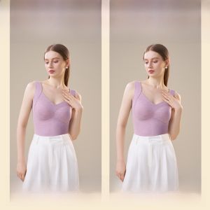 MiiOW | Áo vest giữ nhiệt MiiOW dành cho nữ mùa thu đông lót lông cừu dày có đệm ngực không đường may thoải mái mặc trong