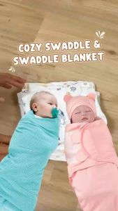 Day One Newborn Swaddle Cotton Baby Swaddle Newborn Baby Hat Newborn  Infant Wrap Baby Sleeping Kain Bedung Bayi