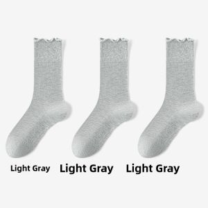 MiiOW | Cat Woman Cool Sensation Thin Edge Mesh Breathable Sweat Absorbent No Seam Versatile Ballet Style Mid-Calf Summer Socks For Women