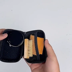 Shoe Polishing Set Leather Boot Care Tool Boots Maintenance Cleaning Kit With Bag For Travel