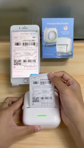 เครื่องปริ้นพกพา เครื่องปริ้นไร้หมึก เครื่องปริ้นสติ๊กเกอร์ เครื่องพิมพ์สติ๊กเกอร์ ใช้งานง่าย เครื่องพิมพ์ฉลาก Mini Printer