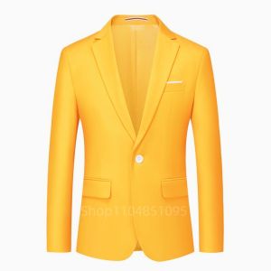 Solid Wedding Men Suits Blazer Bridegroom Business Groom Tuxedo Jacket Notch Lapel Formal Costume Homme Party One Coat XS-6XL