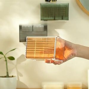MALOHOME - NILO Tempat Kapas Cotton Bud Kotak Transparan Estetik Penyimpanan Kapas Acrylic Rak Kosmetik Aksesoris Tempat Makeup Kotak Perhiasan Multifungsi Penyimpanan Serbaguna Malo Home
