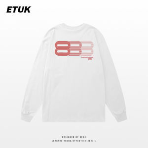 เสื้อยืดแขนยาววินเทจอเมริกัน หลวม รุ่น ผ้าฝ้าย สำหรับผู้ชาย แบรนด์ อินเทรนด์ ผ้าหนา น้ำหนักมาก ผ้าฝ้าย ฤดูใบไม้ร่วง ฤดูหนาว สำหรับใส่เป็นเสื้อซับใน เสื้อท่อนบน