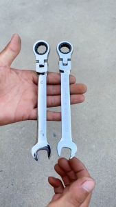 Kunci Pas Ratchet Kombinasi Kepala Fleksibel Alat Ratchet Wrench penggunaan ganda