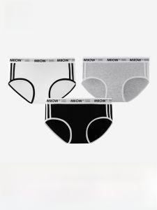 Quần lót nữ MiiOW Catman làm bằng vải cotton không đường may cạp vừa kháng khuẩn