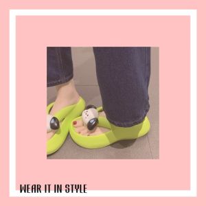 รองเท้า LHSunshine มาแรงงง รองเท้าใส่ในบ้าน รองเท้าไปเที่ยวหูหนีบยาง EVA สีสวยราคาถูกแถมดีเทล รองเท้าติดการ์ตูนน่ารัก