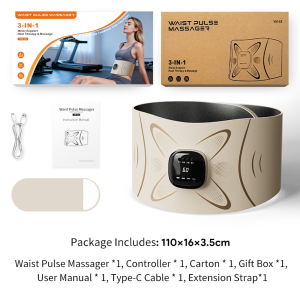 ABS Stimulator Abdominal Toning Fitness Belt Muscle Toner Ab Trainer Equipment Lower Back Waist Massager for Belly Fat Burning