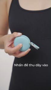 Thước đo vòng eo tự rút thước dây bọc da Sailaza kích thước 150cm