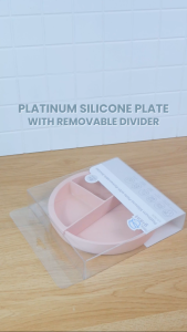 Little Giant PLATINUM SILICONE PLATE WITH REMOVABLE DIVIDER | Piring Sekat 3 MPASI | Silicone Platinum