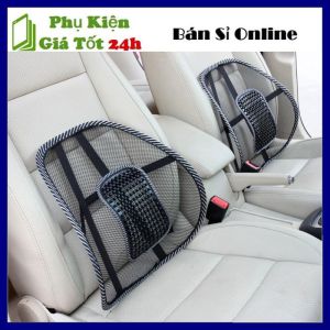 Tấm Lưới Tựa Lưng Ghế Có Hạt Massage Dùng Cho Văn Phòng Ô TÔ -Miếng Dựa Ngồi Xe Hơi Chống Mỏi Lưng - Tốt Cho Cột Sống