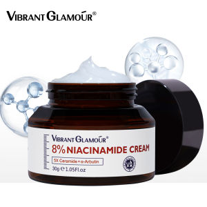 VIBRANT GLAMOUR 8% Niacinamide Whitening Face Cream 5X Ceramide Skin Barrier Repair Moisturiser Brightening Glowing Fades Dark Spots Sensitive Skin Care 30g