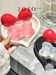 JOJOS L Ceramic Soap Dish Drainer No Drilling Color Block Soap Holder Japanese Style Home Bathroom Accessories Y9869