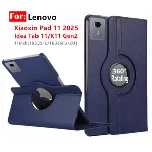 For Lenovo Xiaoxin Pad 11 2025 Case Idea Tab 11/K11 Gen2 Rotating Smart Flip Stand Leather Funda TB335FC/TB336ZU/FU 11inch Cover