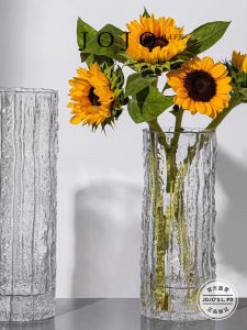 JOJOS L. Glass Rose Flower Vase Ins Living Room Dining Table Decorations Fresh Flowers Home Decorations Chinese Style Flower Pots