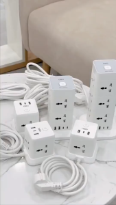 Ổ Cắm Điện Deli Dáng Trụ Sạc Nhanh Deli Công Suất 2500W Có Cổng USB Type C – Chống cháy