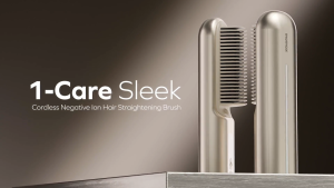 Momax HL19 1-Care Sleek Travel Cordless Negative Ion Hair Straightening Brush