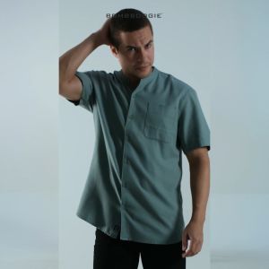 Bombboogie Kemeja Koko Pria Turan Sage Green 22922B5SA