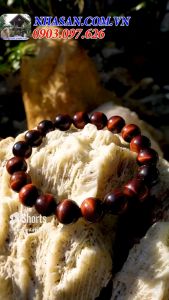 Vòng tay đá mắt hổ đỏ nâu 10 ly - Vẻ đẹp huyền bí quyền uy trong từng đường nét -  MH06