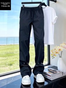 YOULIN | Navy American Straight Ice Silk Quick Drying Outdoor Sports Pants