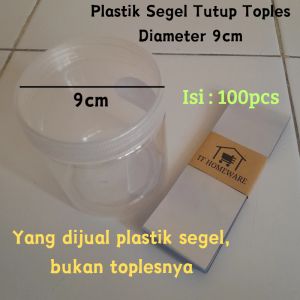 Plastik Segel Tutup Toples diameter 9cm isi 100pcs shrink wrap