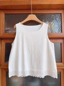 QIAOCHENXIAN | Cotton Loose Belly Covering Plus Size Summer New Sleeveless Top