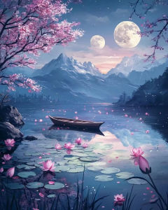 Acrylic Paint By Numbers Landscape Painting By Numbers on Canvas Coloring By Number for Adults Paint Digital Art