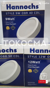 Hannochs Style Lampu LED Downlight Panel Slim Tipis OBR OutBow Bulat 15w 15watt Cahaya Putih