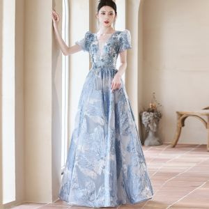 Evening Dress For Women Flower Embroidery High End Original 2025 Exquisite Flower Banquet Host Adult Etiquette Prom Female Gown