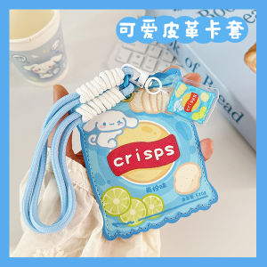 Dễ Thương Phong Cách Mới Sinh Viên Hộp Đựng Thẻ Khuôn Viên Pu Da Thẻ Xe Buýt Id Huy Hiệu Làm Việc Tay Hình Chiên Hộp Đựng Thẻ Sắp Xếp Tài Liệu