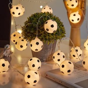 1.5M10 LED Football Shaped LED Light String Battery Powered Suitable For Decorating Parties Festivals And Childrens Rooms