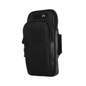 Phone Holder for Running Large Capacity Arm Band for Phone for Running Walking-Black