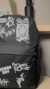 Tas Ransel Sekolah Kekinian Anak Laki-Laki dan Perempuan Motif Band Bisa COD Terlaris Terbaru 2025 / Tas Band