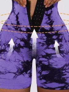 กางเกงโพลีเอสเตอร์ทรงเข้ารูปเอวสูงสําหรับผู้หญิงสไตล์การจับคู่ที่ง่ายที่สุดพร้อมความยืดหยุ่นในการพิมพ์