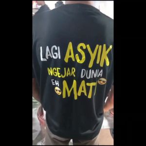 Kaos distro pria Lagi Asik dtf baju katun tc30s cewe cowo murah keren