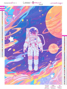 Kayou | FramelessAstronaut Diamond Painting Colorful Cartoon Fantasy Full Diamond Mosaic Childrens Handmade New Product Home Deco