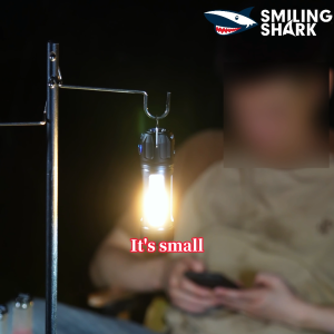 ไฟ LED แคมป์ LY8315ฉลามยิ้มไฟฉายทำงาน7โหมดแสงขาวเหลืองแบบชาร์จไฟแคมป์กลางแจ้งกันน้ำได้